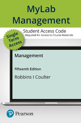 Book cover for Mylab Management with Pearson Etext -- Access Card -- For Management