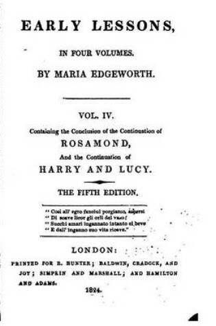 Cover of Early Lessons - Vol. IV