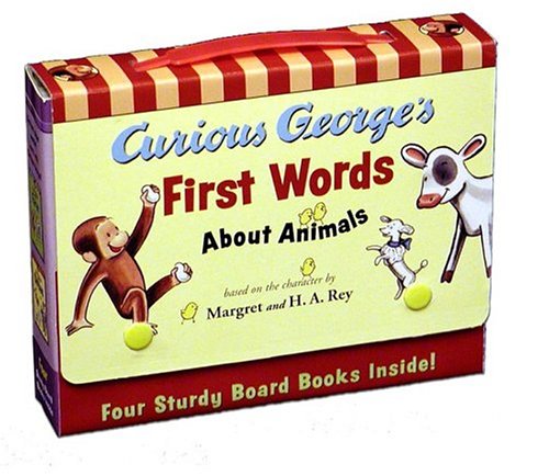 Book cover for Curious George's First Words about Animals