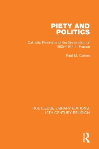 Cover of Piety and Politics