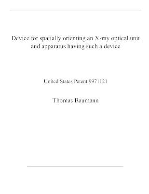 Book cover for Device for spatially orienting an X-ray optical unit and apparatus having such a device