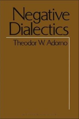 Cover of Negative Dialectics