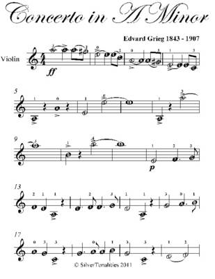 Book cover for Concerto in A Minor Easy Violin Sheet Music