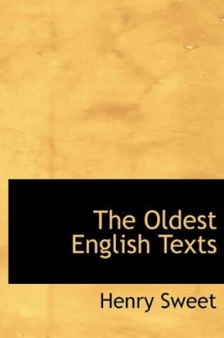 Cover of The Oldest English Texts