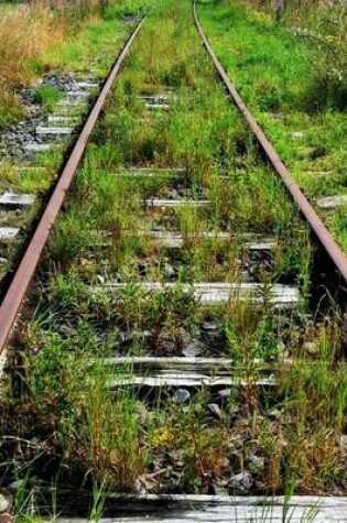 Cover of Abandoned Railway Train Tracks Grown Over with Grass