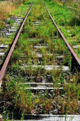 Book cover for Abandoned Railway Train Tracks Grown Over with Grass