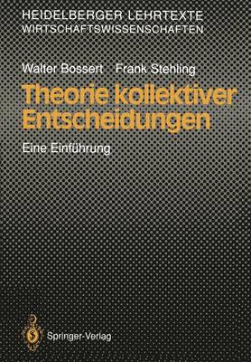 Cover of Theorie kollektiver Entscheidungen