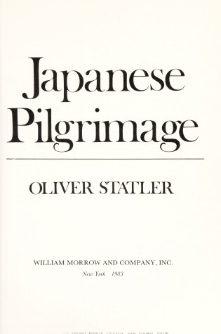 Cover of Japanese Pilgrimage