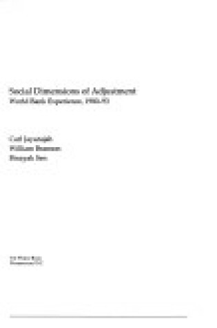 Cover of The Social Dimensions of Adjustment