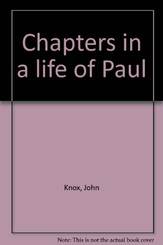 Book cover for Chapters in a Life of Paul