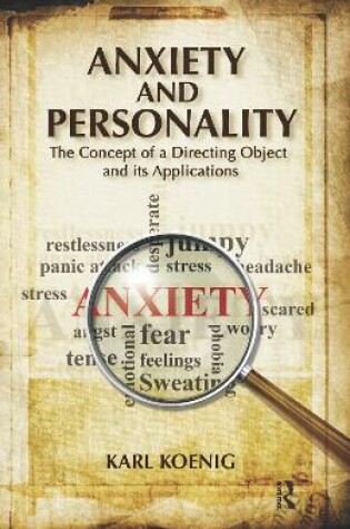 Cover of Anxiety and Personality