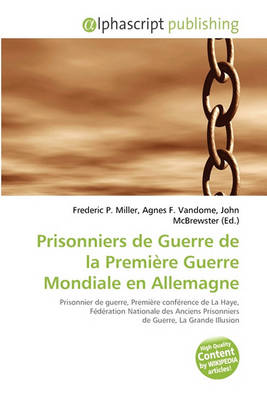 Cover of Prisonniers de Guerre de La Premiere Guerre Mondiale En Allemagne