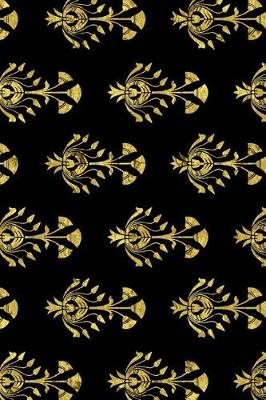 Cover of 2019 Weekly Planner Egyptian Floral Pattern Gold Black 134 Pages