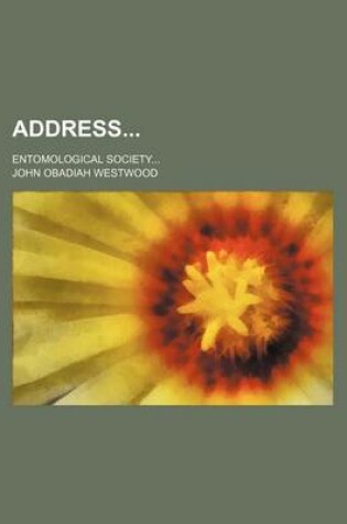 Cover of Address; Entomological Society