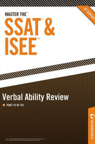 Cover of Master the SSAT/ISEE: Verbal Ability Review