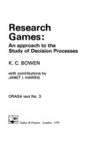 Cover of Research Games