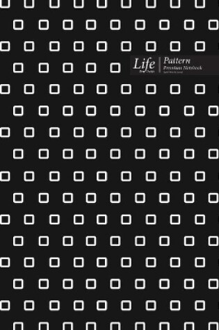 Cover of Square Pattern Composition Notebook, Dotted Lines, Wide Ruled Medium Size 6 x 9 Inch (A5), 144 Sheets Black Cover