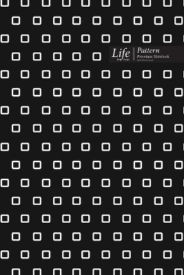 Book cover for Square Pattern Composition Notebook, Dotted Lines, Wide Ruled Medium Size 6 x 9 Inch (A5), 144 Sheets Black Cover