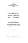 Book cover for Government, Broadcasting and the Press