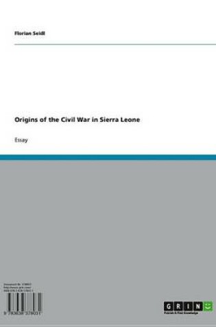 Cover of Origins of the Civil War in Sierra Leone
