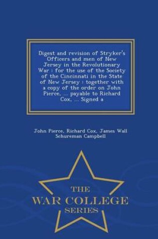Cover of Digest and Revision of Stryker's Officers and Men of New Jersey in the Revolutionary War