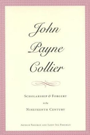 Cover of John Payne Collier