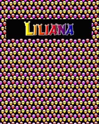 Book cover for 120 Page Handwriting Practice Book with Colorful Alien Cover Liliana