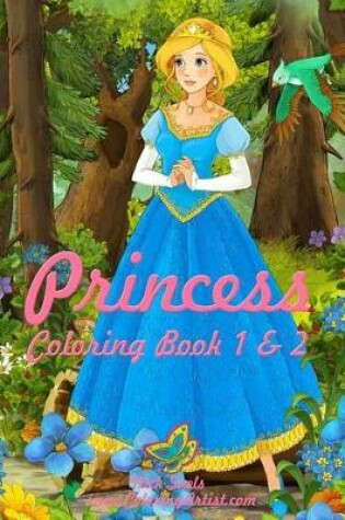 Cover of Princess Coloring Book 1 & 2