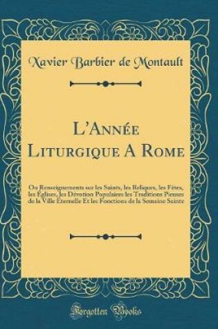 Cover of L'Année Liturgique a Rome