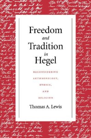 Cover of Freedom and Tradition in Hegel