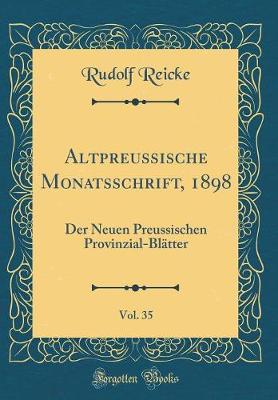 Book cover for Altpreussische Monatsschrift, 1898, Vol. 35