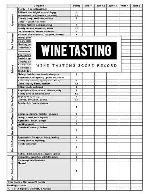 Book cover for Wine Tasting Score Record