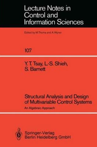 Cover of Structural Analysis and Design of Multivariable Control Systems