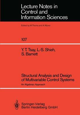 Cover of Structural Analysis and Design of Multivariable Control Systems