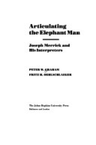 Cover of Articulating the Elephant Man
