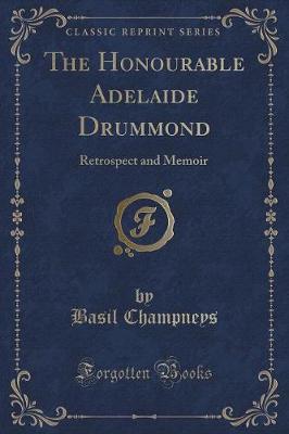 Book cover for The Honourable Adelaide Drummond