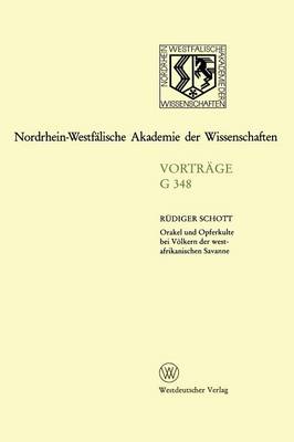 Cover of Orakel Und Opferkulte Bei Voelkern Der Westafrikanischen Savanne