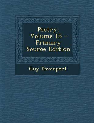 Book cover for Poetry, Volume 15 - Primary Source Edition