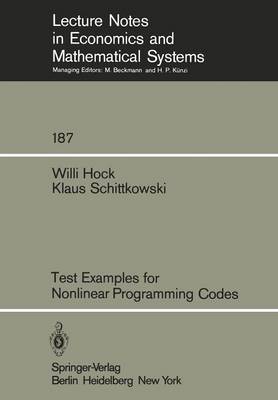 Cover of Test Examples for Nonlinear Programming Codes