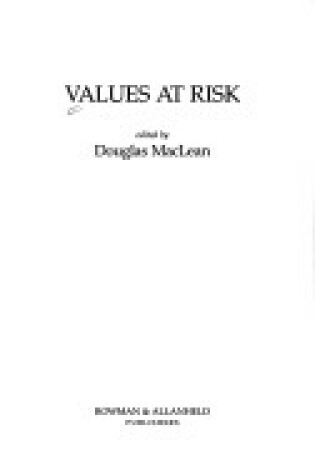 Cover of Values at Risk