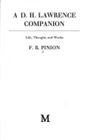 Cover of D.H.Lawrence Companion