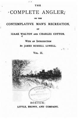 Book cover for The complete angler, or The contemplative man's recreation - Vol. II
