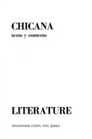 Cover of Literatura Chicana: Texto y Contexto,