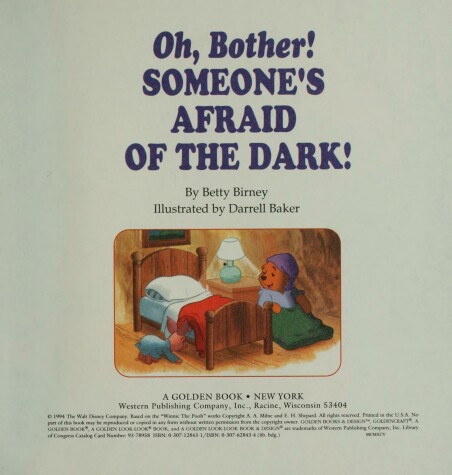 Book cover for Oh, Bother! Someone's Afraid of the Dark!