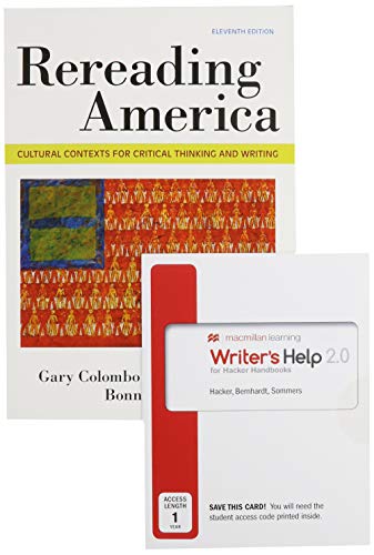 Book cover for Rereading America & Writer's Help 2.0, Hacker Version (Twelve Month Access)