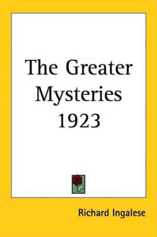 Cover of The Greater Mysteries 1923