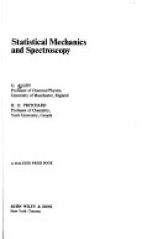 Cover of Allen *Statistical* Mechanics and Spectr