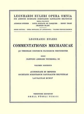 Cover of Commentationes mechanicae ad theoriam corporum fluidorum pertinentes 2nd part