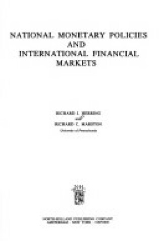 Cover of National Monetary Policies and International Financial Markets