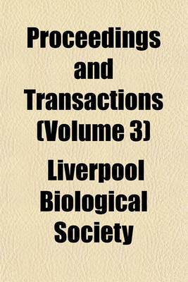 Book cover for Proceedings and Transactions (Volume 3)